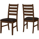  Monarch I 1372 Set of 2 Dining Chairs - Brown/Dark Brown IMAGE 1