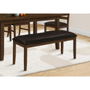  Monarch I 1373 Dining Bench - Brown/Dark Brown IMAGE 2