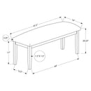  Monarch I 1373 Dining Bench - Brown/Dark Brown IMAGE 5