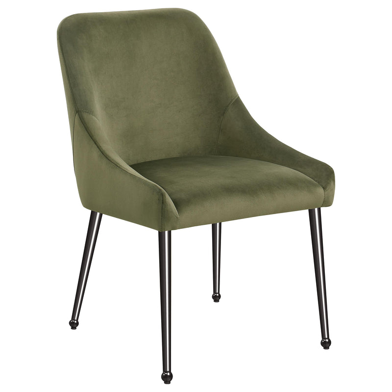 Coaster Furniture Mayette 107772 Upholstered Dining Side Chair - Olive (Set of 2) IMAGE 1