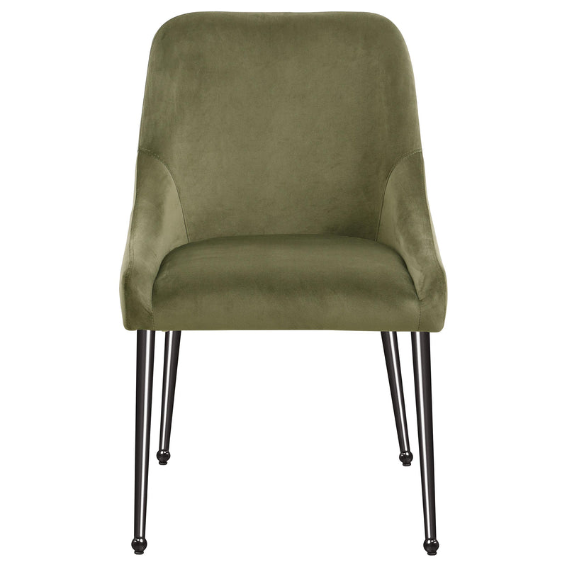 Coaster Furniture Mayette 107772 Upholstered Dining Side Chair - Olive (Set of 2) IMAGE 2