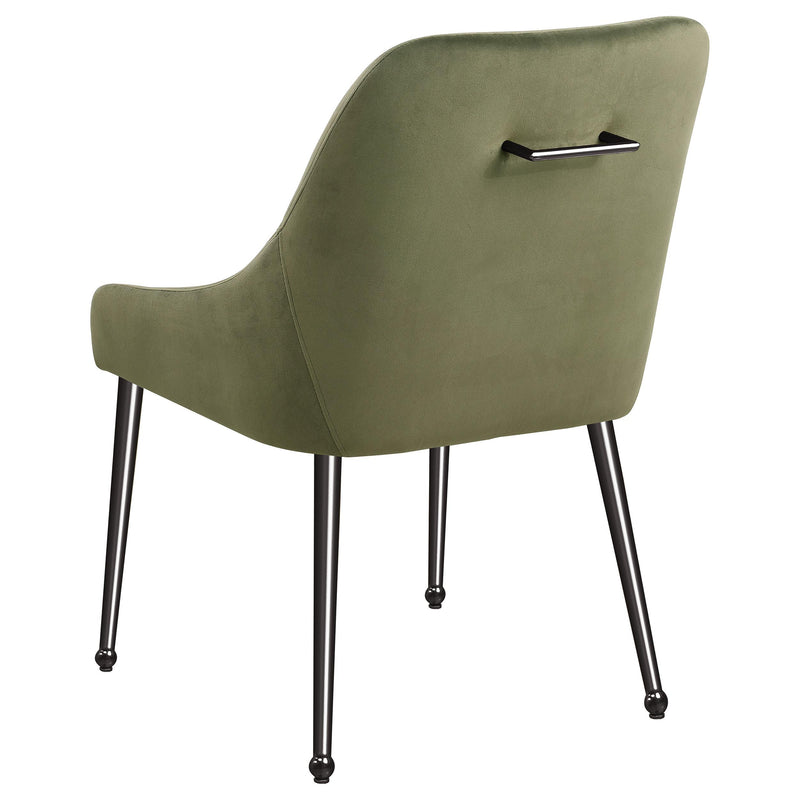 Coaster Furniture Mayette 107772 Upholstered Dining Side Chair - Olive (Set of 2) IMAGE 5