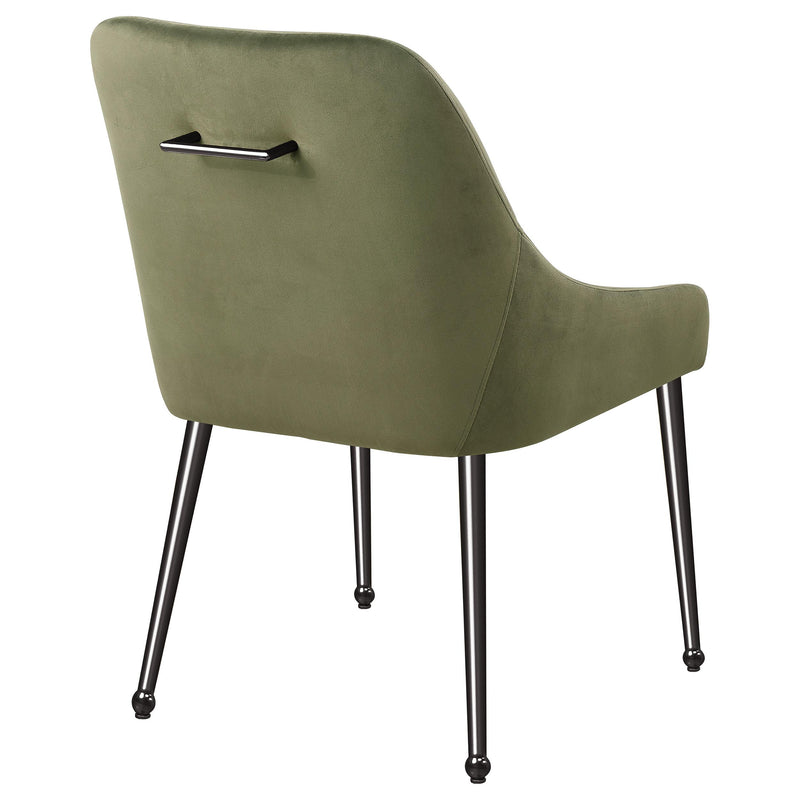 Coaster Furniture Mayette 107772 Upholstered Dining Side Chair - Olive (Set of 2) IMAGE 6