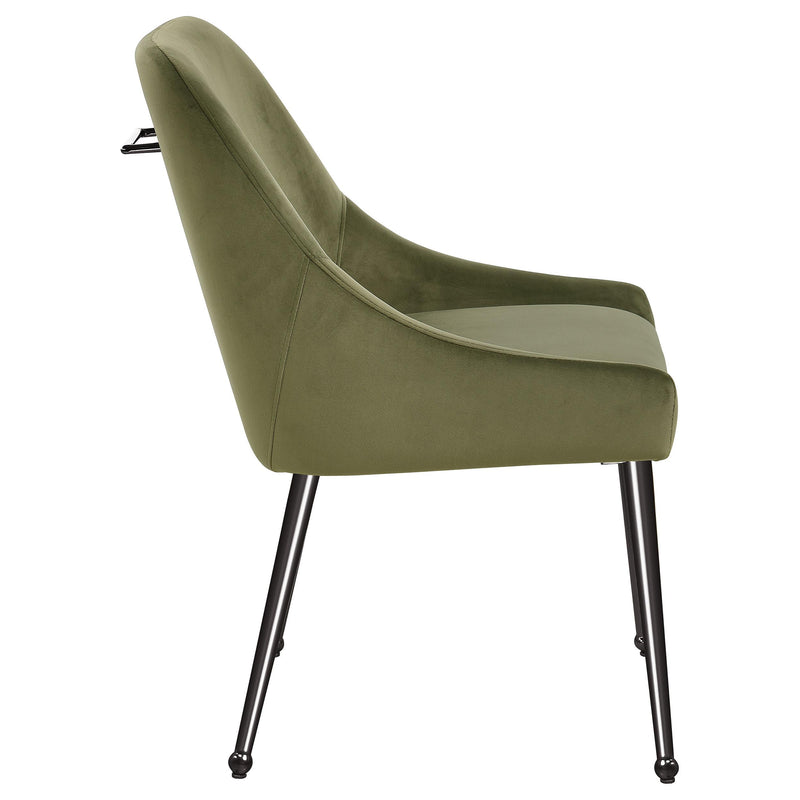 Coaster Furniture Mayette 107772 Upholstered Dining Side Chair - Olive (Set of 2) IMAGE 7
