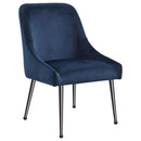  Coaster Furniture Mayette 107792 Upholstered Dining Side Chair - Blue IMAGE 1
