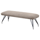  Coaster Furniture Dodson 108497 Fabric Upholstered Dining Bench - Taupe IMAGE 4