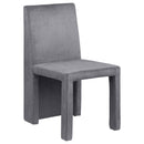 Coaster Furniture Tordera 108512 Velvet Upholstered Dining Side Chair - Grey (Set of 2) IMAGE 1