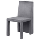 Coaster Furniture Tordera 108512 Velvet Upholstered Dining Side Chair - Grey (Set of 2) IMAGE 4