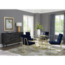  Coaster Furniture Starlight 192641BG Round 54-inch Glass Top Metal Dining Table - Brass IMAGE 5