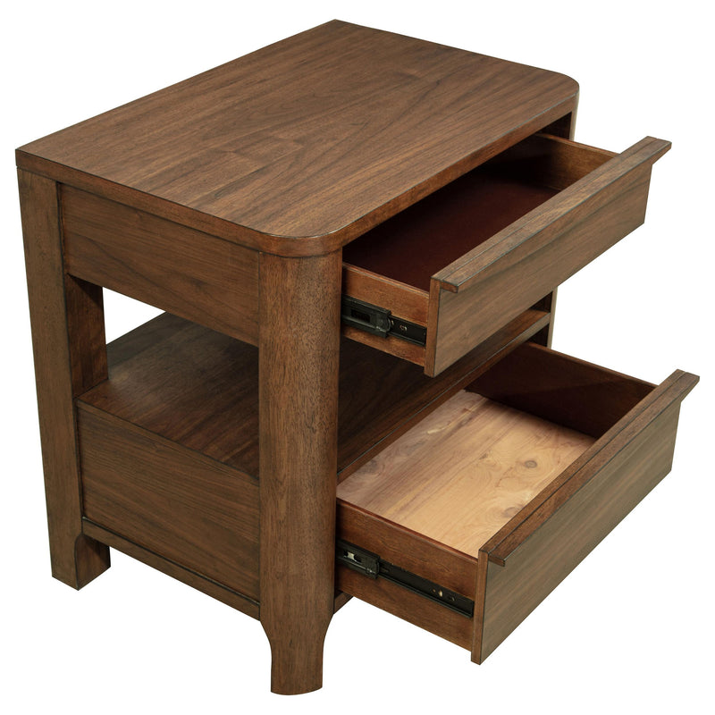  Coaster Furniture Maderia 223322 2-Drawer Nightstand Bedside Table - Walnut IMAGE 11