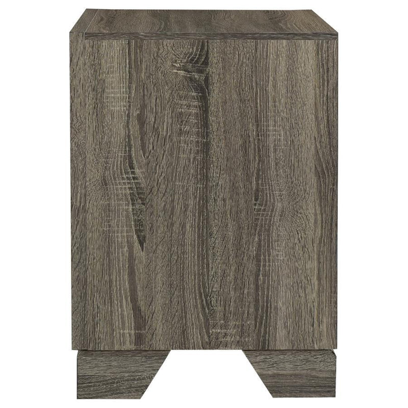Coaster Furniture Wright 223342 2-Drawer Nightstand Bedside Table - Brown Oak IMAGE 5