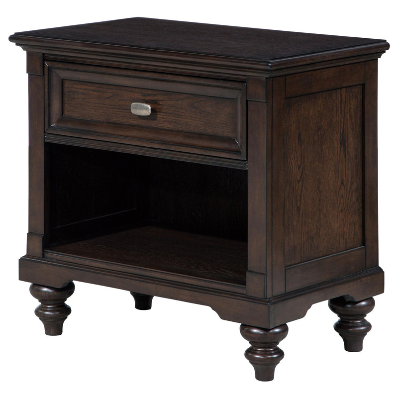 Coaster Furniture Andover 223632 1-drawer Nightstand Bedside Table - Dark Oak IMAGE 4