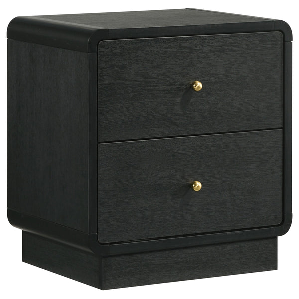 Coaster Furniture Cavelle 223662 2-drawer Nightstand Bedside Table - Black IMAGE 1