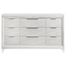  Coaster Furniture Marmore 224963 9-Drawer Dresser Cabinet - White IMAGE 3