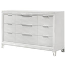  Coaster Furniture Marmore 224963 9-Drawer Dresser Cabinet - White IMAGE 4