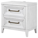 Coaster Furniture Marielle 224842 2-Drawer Nightstand Bedside Table - Distressed White IMAGE 4