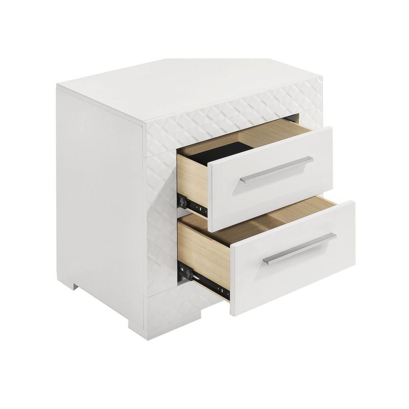 Coaster Furniture Ives 224942 2-drawer Nightstand Bedside Table - White High Gloss IMAGE 10