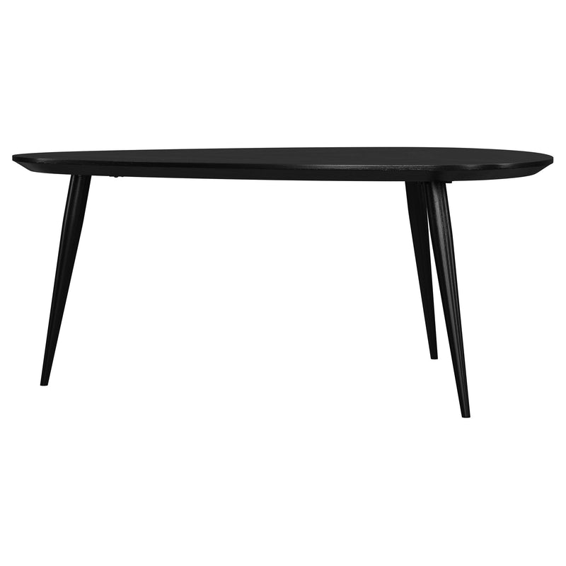 Coaster Furniture Odessa 707918 Triangular Solid Wood Coffee Table - Black IMAGE 5