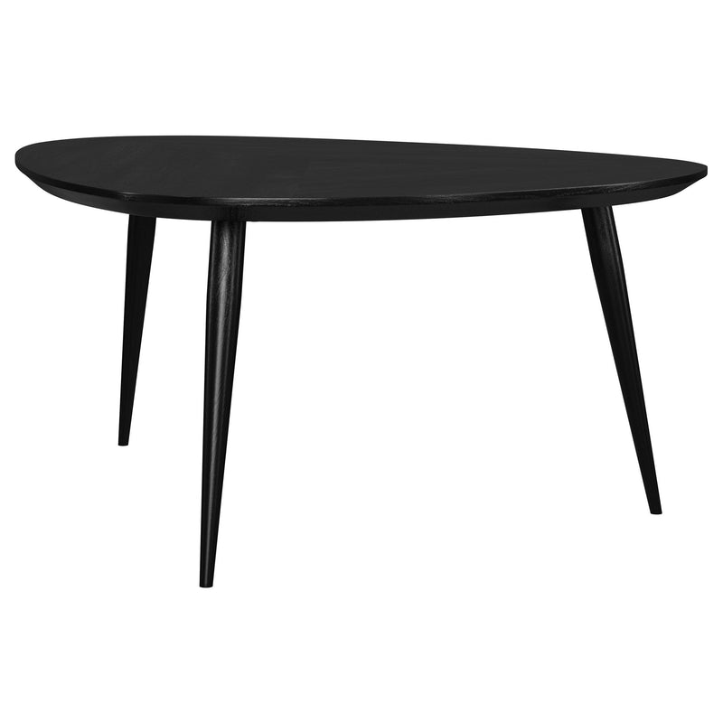 Coaster Furniture Odessa 707918 Triangular Solid Wood Coffee Table - Black IMAGE 6