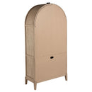  Coaster Furniture Kailani 109386 4-Door Cane Dining Vitrine Display Cabinet - Beige Oak IMAGE 5