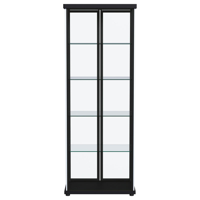 Coaster Furniture Aero 950400 5-shelf Display Curio Cabinet with LED Lighting - Black IMAGE 10