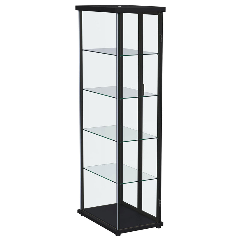 Coaster Furniture Aero 950400 5-shelf Display Curio Cabinet with LED Lighting - Black IMAGE 11