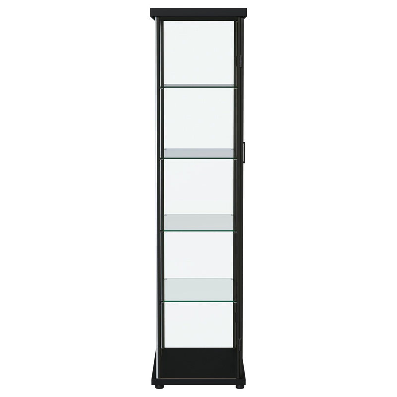 Coaster Furniture Aero 950400 5-shelf Display Curio Cabinet with LED Lighting - Black IMAGE 12