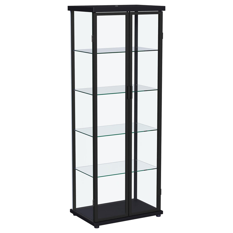 Coaster Furniture Aero 950400 5-shelf Display Curio Cabinet with LED Lighting - Black IMAGE 1