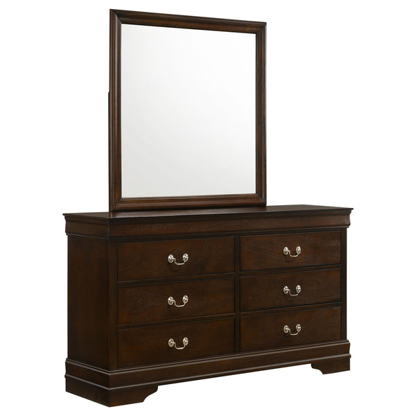 Coaster Furniture Louis Philippe 6-Drawer Dresser with Mirror 202413M IMAGE 1