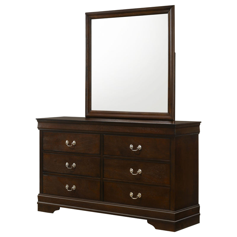 Coaster Furniture Louis Philippe 6-Drawer Dresser with Mirror 202413M IMAGE 4