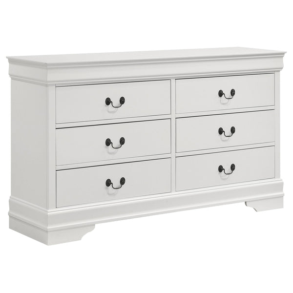 Coaster Furniture Louis Philippe 6-Drawer Dresser with Mirror 202443 IMAGE 1