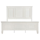 Coaster Furniture Sandy Beach 201301KEN 63-inch Eastern King Wood Panel Bed - Cream White IMAGE 4