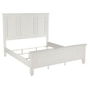  Coaster Furniture Sandy Beach 201301KWN 63-inch California King Panel Bed - Cream White IMAGE 1