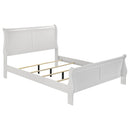  Coaster Furniture Louis Philippe 202441KE 47-inch Eastern King Sleigh Panel Bed - White IMAGE 1