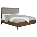 Coaster Furniture Maderia 223321KW 57-inch Upholstered California King Panel Bed - Walnut IMAGE 3