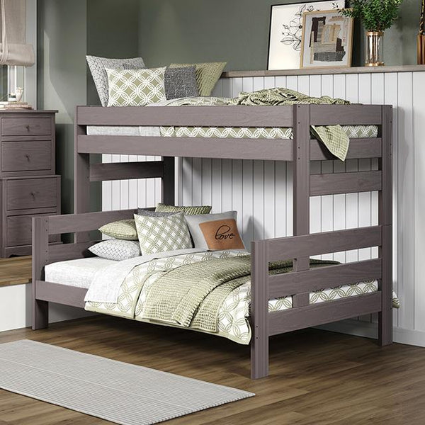 Furniture of America Damaris AM-BK306GY Twin/Full Bunkbed IMAGE 1