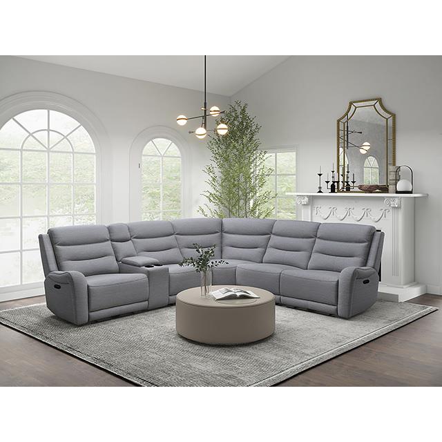 Furniture of America Matthias CM9987GY-M-SECT Motion Sectional IMAGE 2