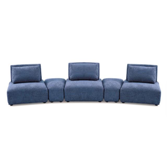 Furniture of America Stavanger FM63001BL-G Curved 3-Seater IMAGE 6