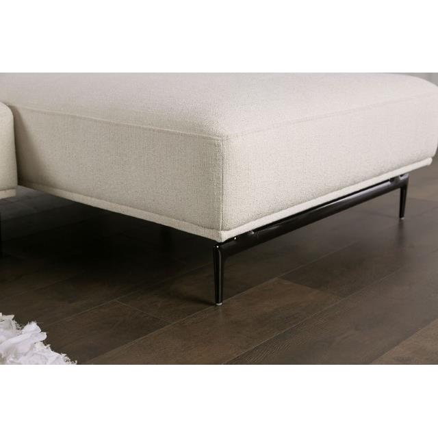 Furniture of America Baerum FM63006WH-SECT-L Sectional, Left Chaise IMAGE 4