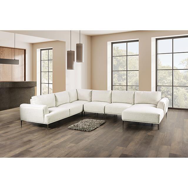 Furniture of America Gladbach FM63007BG-SECT-J J-Shaped Sectional IMAGE 2