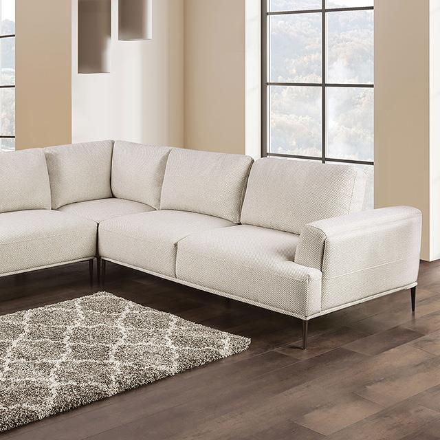 Furniture of America Gladbach FM63007BG-SECT-LL Large L-Sectional IMAGE 1