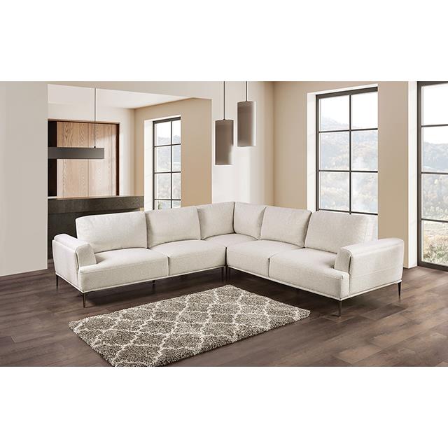 Furniture of America Gladbach FM63007BG-SECT-LL Large L-Sectional IMAGE 2