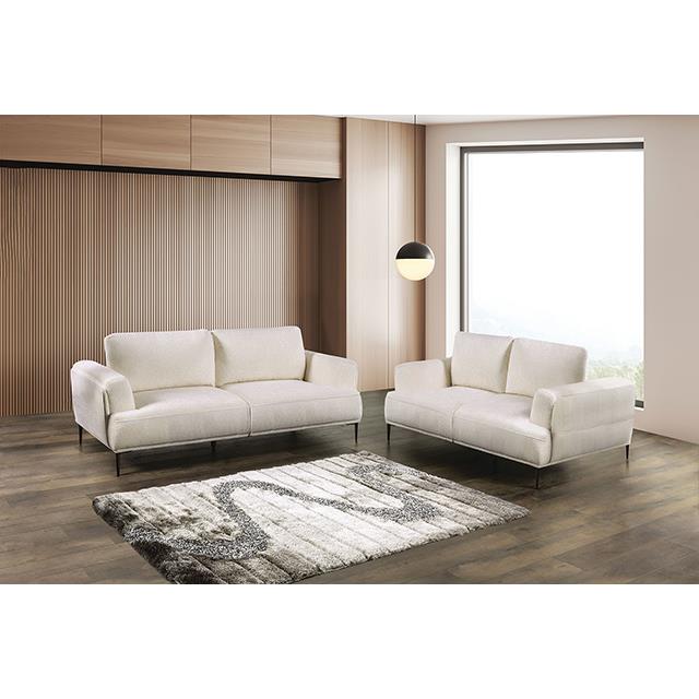 Furniture of America Gladbach FM63007WH-LV Loveseat IMAGE 2