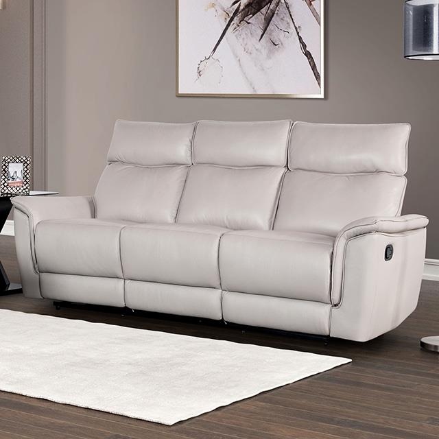 Furniture of America Bienne FM69002TP-SF-M Sofa Manual Recliner IMAGE 1