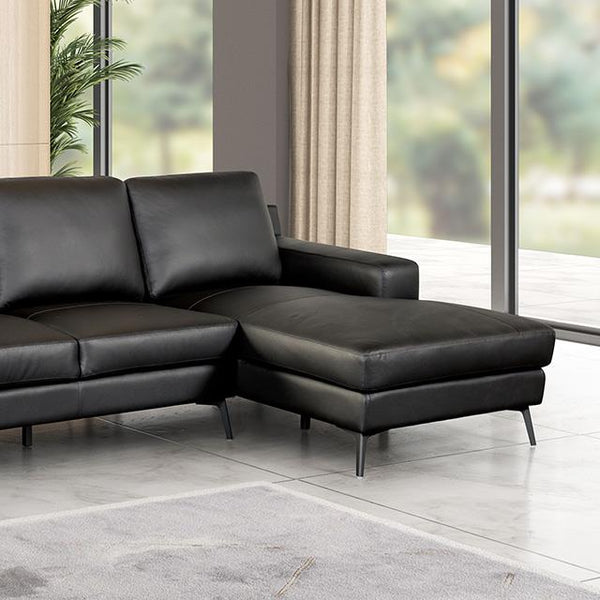 Furniture of America Stordal FM69004BK-SECT-R Sectional, Right Chaise IMAGE 1