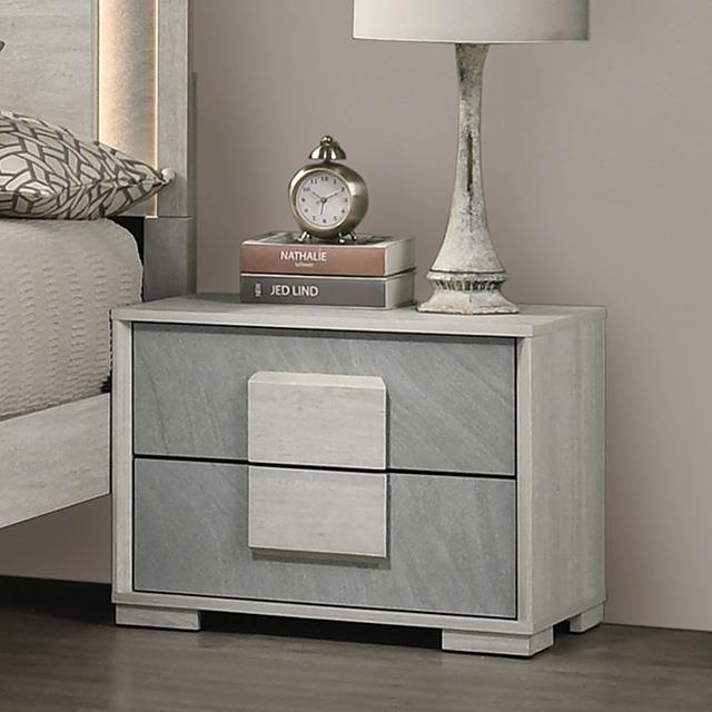 Furniture of America Lincolt FM7201WH-N Night Stand IMAGE 1