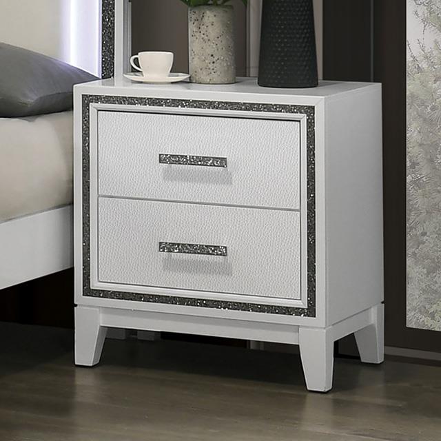 Furniture of America Lucida FM7203WH-N Night Stand IMAGE 1