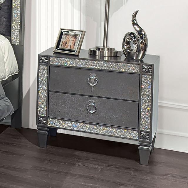 Furniture of America Lyanne FM7240GY-N Night Stand IMAGE 1