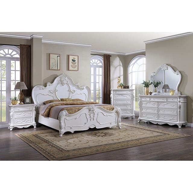 Furniture of America Roselli FM7636WH-Q Queen Bed IMAGE 2