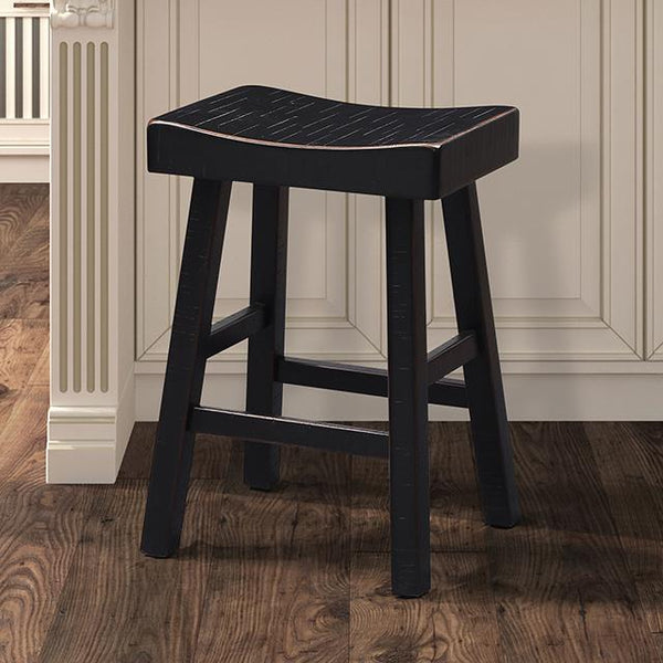 Furniture of America Biasca FM-BR3001BK-24-2PK 24" Stool IMAGE 1